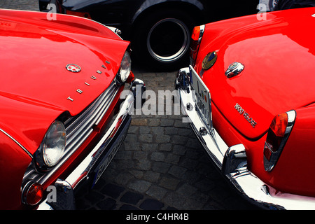 Two old-timer of the sixties from Triumph and Alfa Romeo Stock Photo