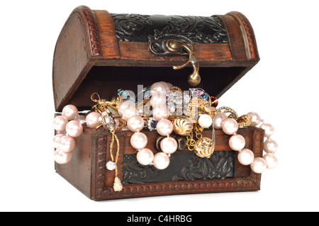 Treasure chest full of gold Stock Photo - Alamy