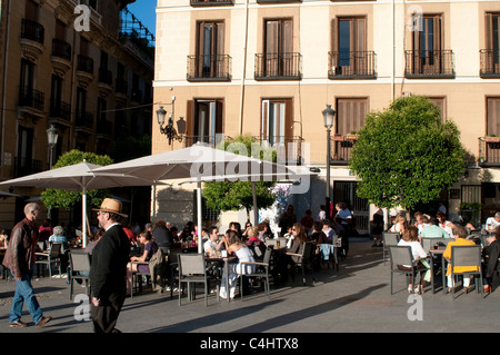Cafeteria on Plaza de Ramales, Madrid, Spain Stock Photo
