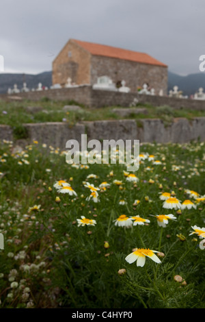 Polyrinia Church at the ancient Hellenic city of Polyrinia, Crete Stock Photo - Alamy