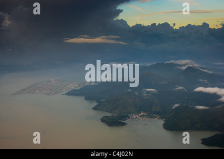 Chek lap Kok Airport Hong Kong Sar China Aerial Stock Photo