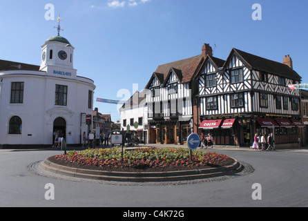 Barclays Bank and Costa Coffee Shop Stratford Upon Avon Warwickshire Stock Photo