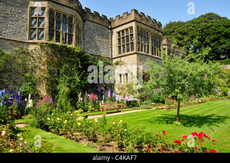 The gardens of Haddon Hall near Bakewell in Derbyshire Stock Photo