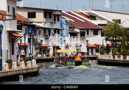 A Cruise on Melaka River, Melaka, Malaysia Stock Photo