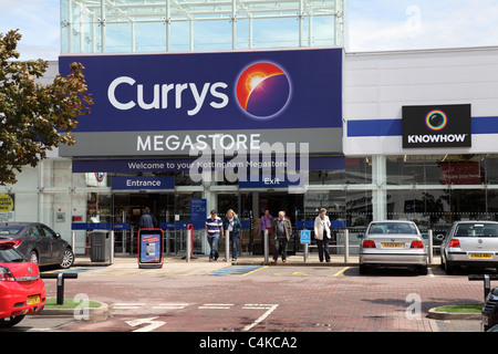 A Currys store on a retail park in Nottingham, England, U.K. Stock Photo