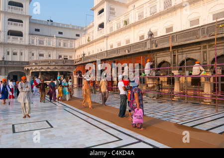 The Harmandir Sahib (The abode of God) or Darbar Sahib also referred to as the Golden Temple, Amritsar, Punjab, India, Asia Stock Photo