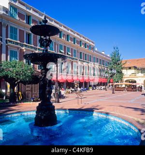 PLACE D'ARMES SQUARE WITH FOUNTAIN MONACO-VILLE PRINCIPALITY OF MONACO Stock Photo