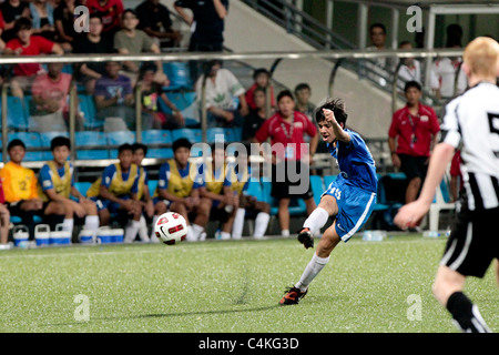Zaki Raja Raja Ahmad Zaki of Singapore U15 in action during the 23rd Canon Lion ...