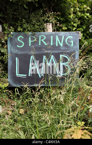 A sign outside a farm shop in the U.K. Stock Photo