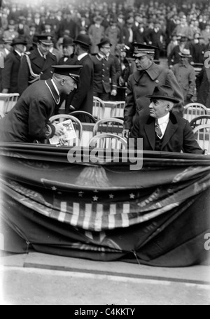 President Warren Harding at Yankee Stadium, April 24, 1923. L-R: Harry ...