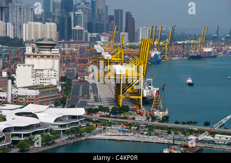 Psa Container Block Port of Singapore Authority PSA container cranes stacking the thousands ...