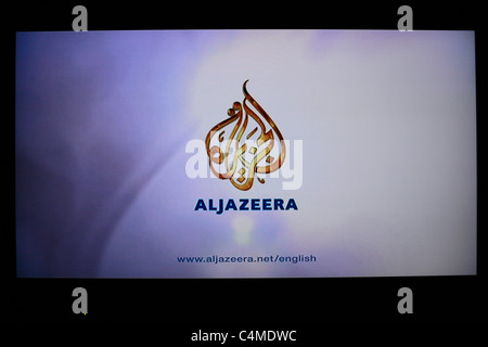 'Al Jazeera' also Aljazeera or JSC  news bulletin screen shot Stock Photo