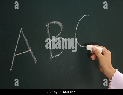 board with the letters ABC Stock Photo
