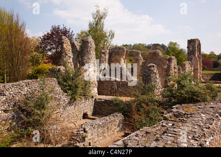 Wolvesey Castle ruins, Winchester, Hampshire, England Stock Photo
