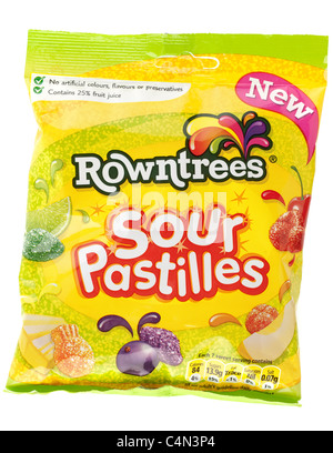 Packet of Rowntrees sour pastilles Stock Photo - Alamy