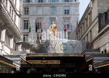 The Savoy hotel, the Strand, London, England Stock Photo