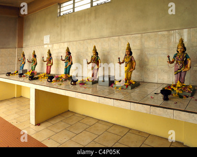 Savanne Region Mauritius Hindu Tamil Temple Sri Siva Subarmaniya Kovil Some of Durga's Daughters Stock Photo