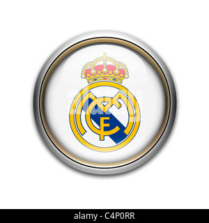 Real Madrid CF logo symbol flag Stock Photo