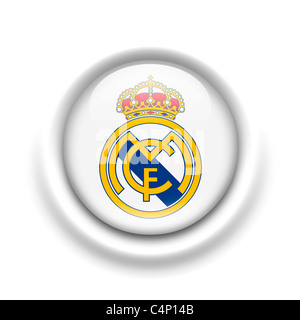 Real Madrid CF logo symbol flag Stock Photo