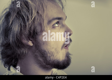 Portrait of young bearded man Stock Photo