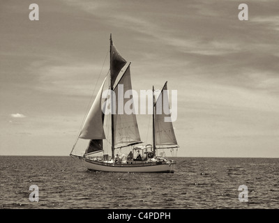 Sailboat near St. John Virgin Islands. Stock Photo