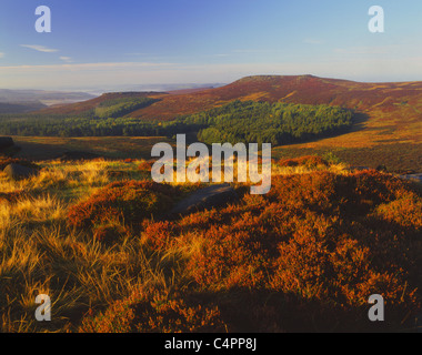UK,South Yorkshire,Peak District,Upper Burbage Valley Looking Towards Higger Tor & Carl Wark Stock Photo