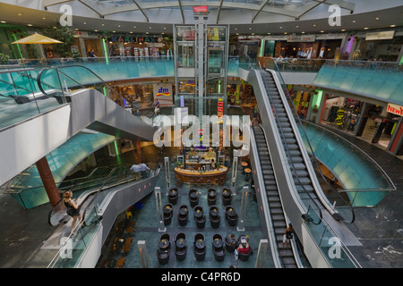 Interior of Shopping Centre, Gasometer City, Vienna, Austria Stock Photo