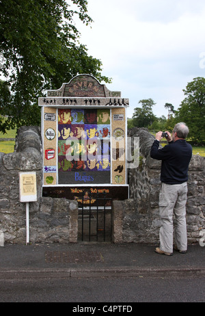 Well Dressing in Derbyshire 2011 Stock Photo