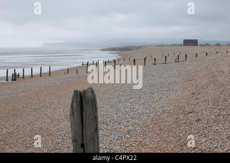 The beach at Rye Harbour, East Sussex, UK Stock Photo