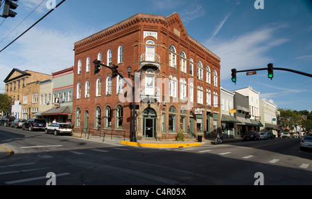 The Old Greenbrier Bank-Elks Building (1897) on Washington Street in downtown Lewisburg, West Virginia. Stock Photo