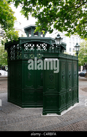 A restored public urinal from 1910 nicknamed Café Achteck, or “Octagon Café” in Neukölln.district in Berlin Germany Stock Photo