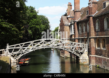 The Mathematical Bridge Queens college Cambridge England Stock Photo