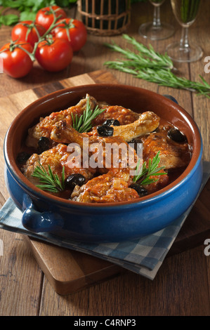 Chicken Cacciatore Italian Food Stock Photo