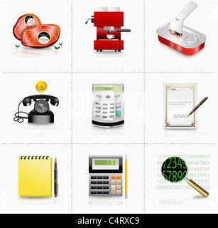 various types of icons Stock Photo