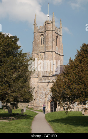 The Saint James Church in the small Wiltshire village of Avebury, UK Stock Photo