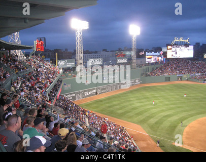 A Major League Baseball game at Fenway Park in Boston, Massachusetts. Stock Photo