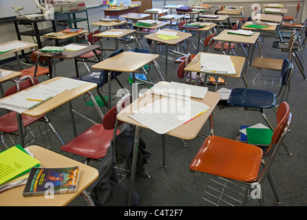 Eighth Grade Language Arts Classroom Stock Photo