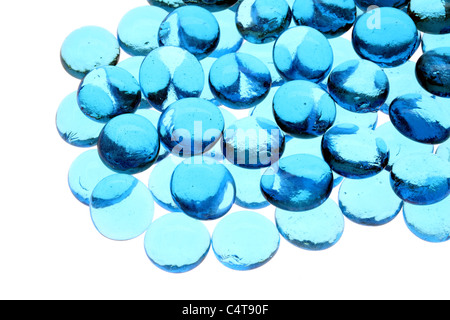 Glass stones isolated on white background Stock Photo