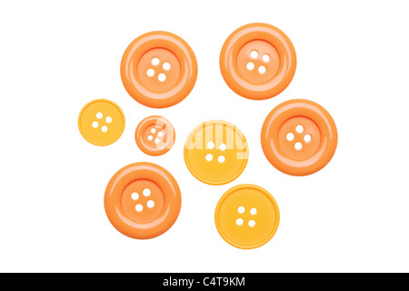 Colorful buttons on white background Stock Photo