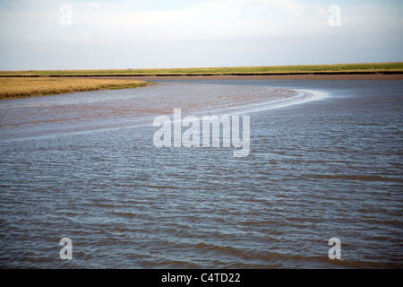 Butley River creek with muddy river bed, Boyton, Suffolk, England Stock Photo