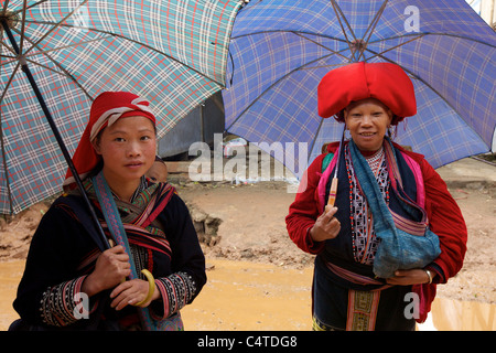 Red Dao Ethnic Minority Women Stock Photo