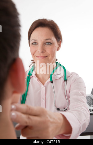 Doctor and Patient, Mannheim, Baden-Wurttemberg, Germany Stock Photo