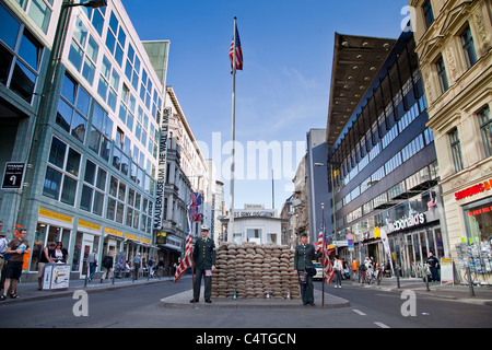 Germany, Berlin, Checkpoint Charlie Stock Photo