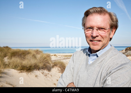 Portrait of Man, Cala Ratjada, Mallorca, Balearic Islands, Spain Stock Photo