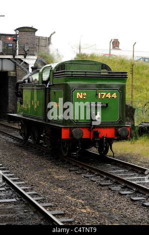 Ex GNR Gresley CLASS N2 0-6-2T tank engine 1744, built at the North British Locomotive works in 1921. Ex BR number 69523. Stock Photo