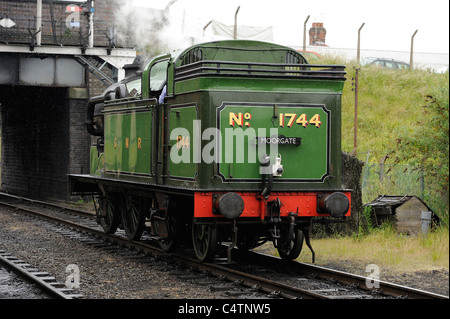 Ex GNR Gresley CLASS N2 0-6-2T tank engine 1744, built at the North British Locomotive works in 1921. Ex BR number 69523. Stock Photo