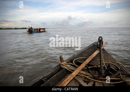 Sailing on the Brahmaputra River in Bangladesh Stock Photo