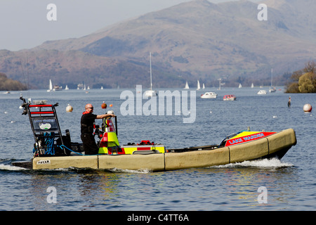 Lake Warden Lake Patrol team on Lake Windermere Stock Photo