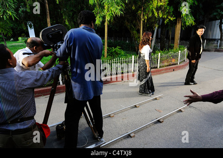 Movie making in Bangladesh at the Film Development Corporation studio in Dhaka Stock Photo