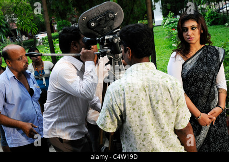 Movie making in Bangladesh at the Film Development Corporation studio in Dhaka Stock Photo